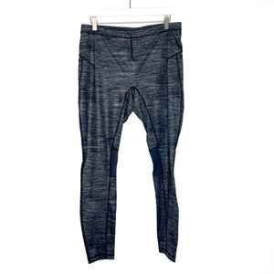 Lululemon Leggings Surge Warm Tight Space Dye Gray Black Men's Tight Size XL